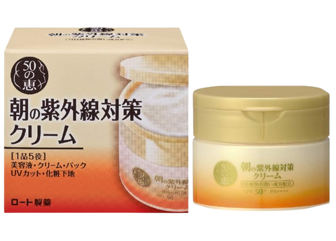 Крем денний зволожуючий 50 no Megumi Aging Care SPF50+/PA++++ Rohto 90 г 139279 фото