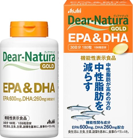 Омега 3 кислоти преміум Dear Natura Gold EPA@DHA Asahi 180 шт на 30 днів 637867 фото