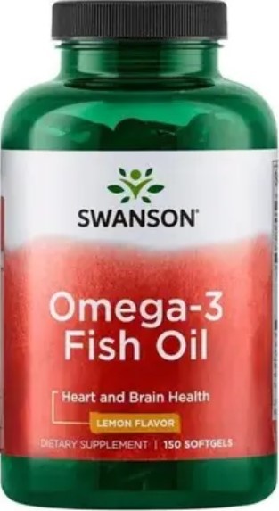 Омега-3 Lemon Flavor Omega-3 Fish Oil Swanson 150 шт на 150 днів 112534 фото