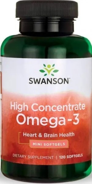 Омега-3 висококонцентрований High Concentrate Omega-3 Swanson 120 капсул на 60 днів 170850 фото