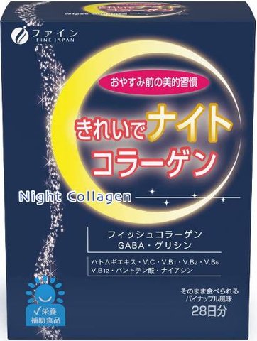 Колаген нічний Grinnell GABA Fine Japan 28 стиків на 28 днів 017375 фото