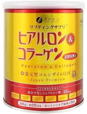 Колаген Преміум з гіалурованою кислотою та Q10 Hyaluron&Collagen Premium Fine Japan 196 г на 28 днів 006928 фото