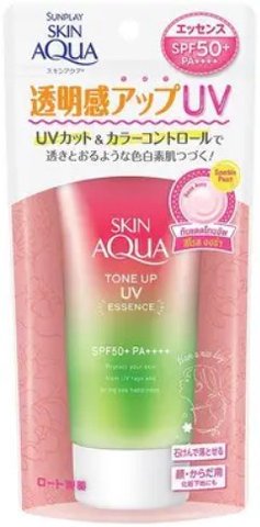 Крем сонцезахисний з функцією корекції шкіри Skin AQUA Tone Up UV Essence Happiness Aur Rohto 80 г 168231 фото