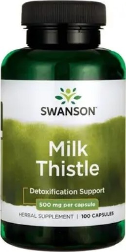 Розторопша для здоров'я печінки 500 мг Milk Thistle Swanson 100 шт на 50 днів 019666 фото