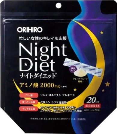 Комплекс для контролю ваги Нічна Дієта Night Diet ORIHIRO 20 стіків на 20 днів 250359 фото